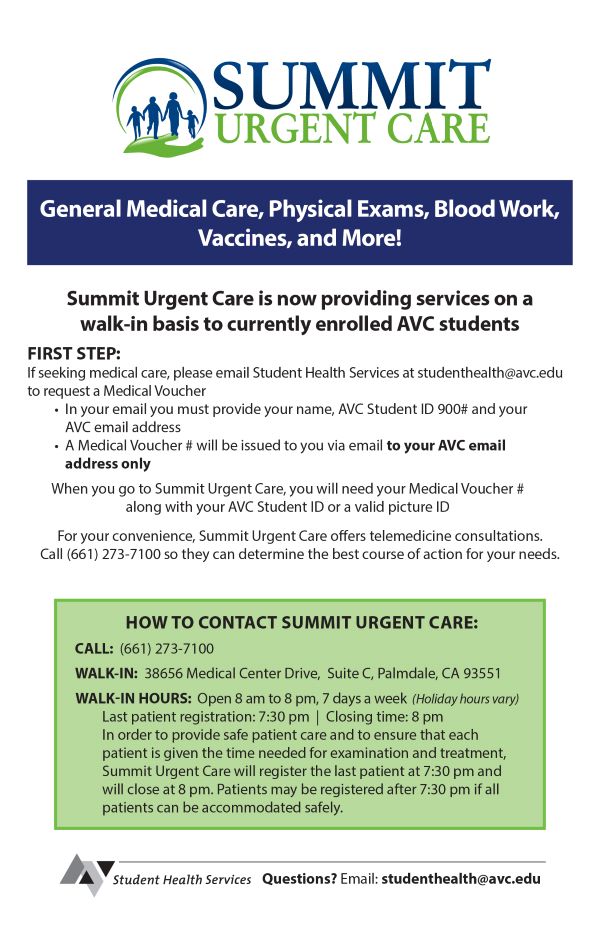 Summit Urgent Care Flyer