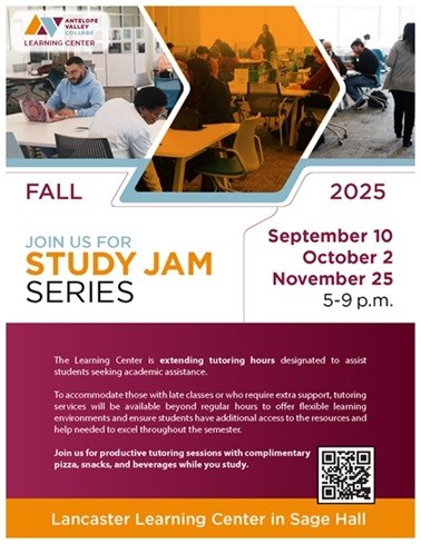 Study Jam Lancaster Flyer Spe. 10th, Oct. 2, and Nov. 25th 5-9 pm