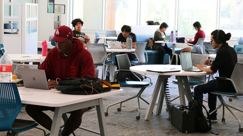 Students studying at AVC