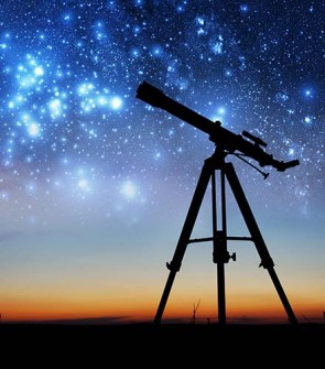 Telescope pointing to the stars